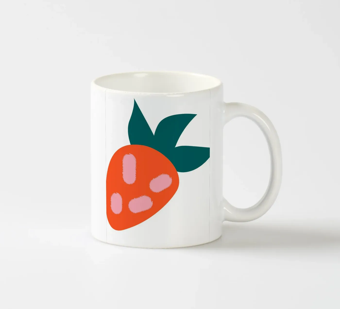 Strawberry ceramic mug by LisaArtes