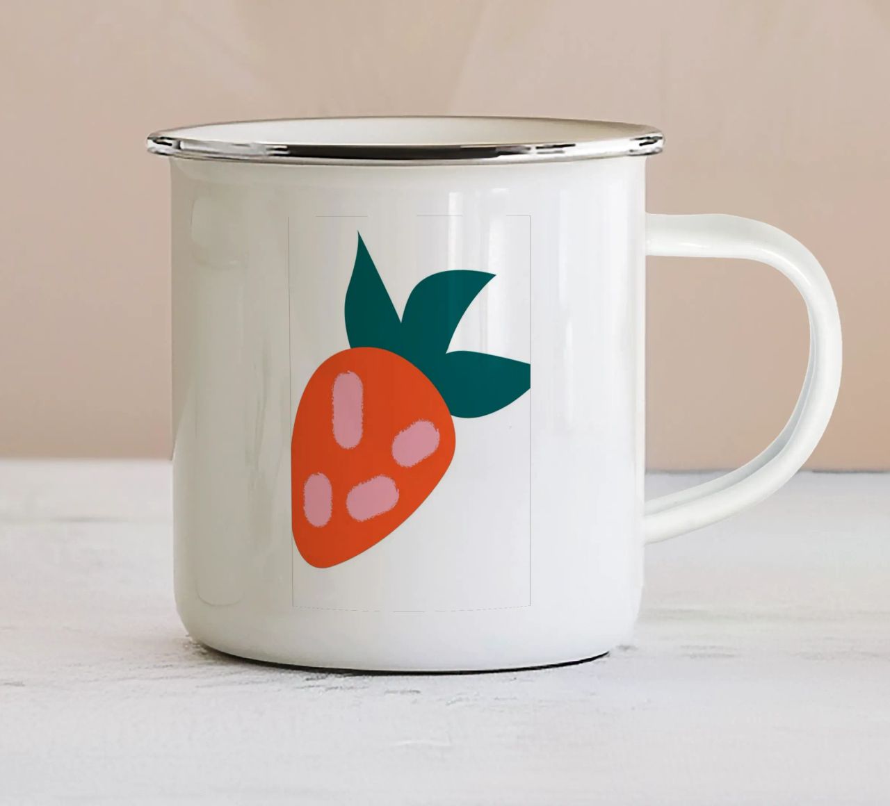 Strawberry tazza in smalto da LisaArtes