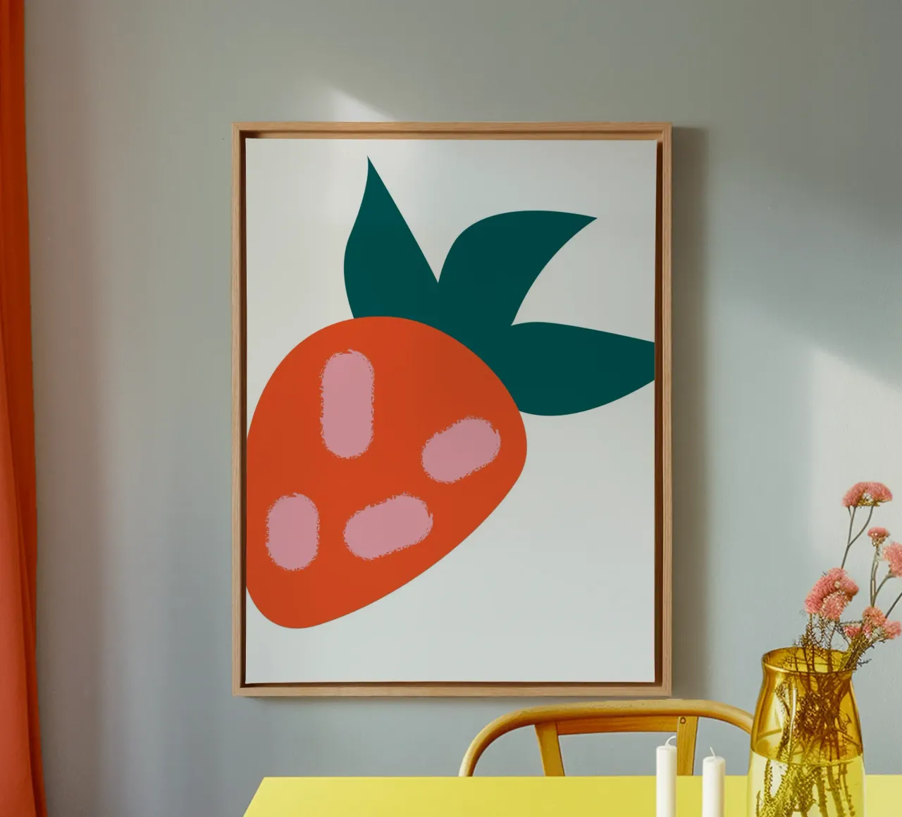 Strawberry tela con Cornice a cassetta da LisaArtes
