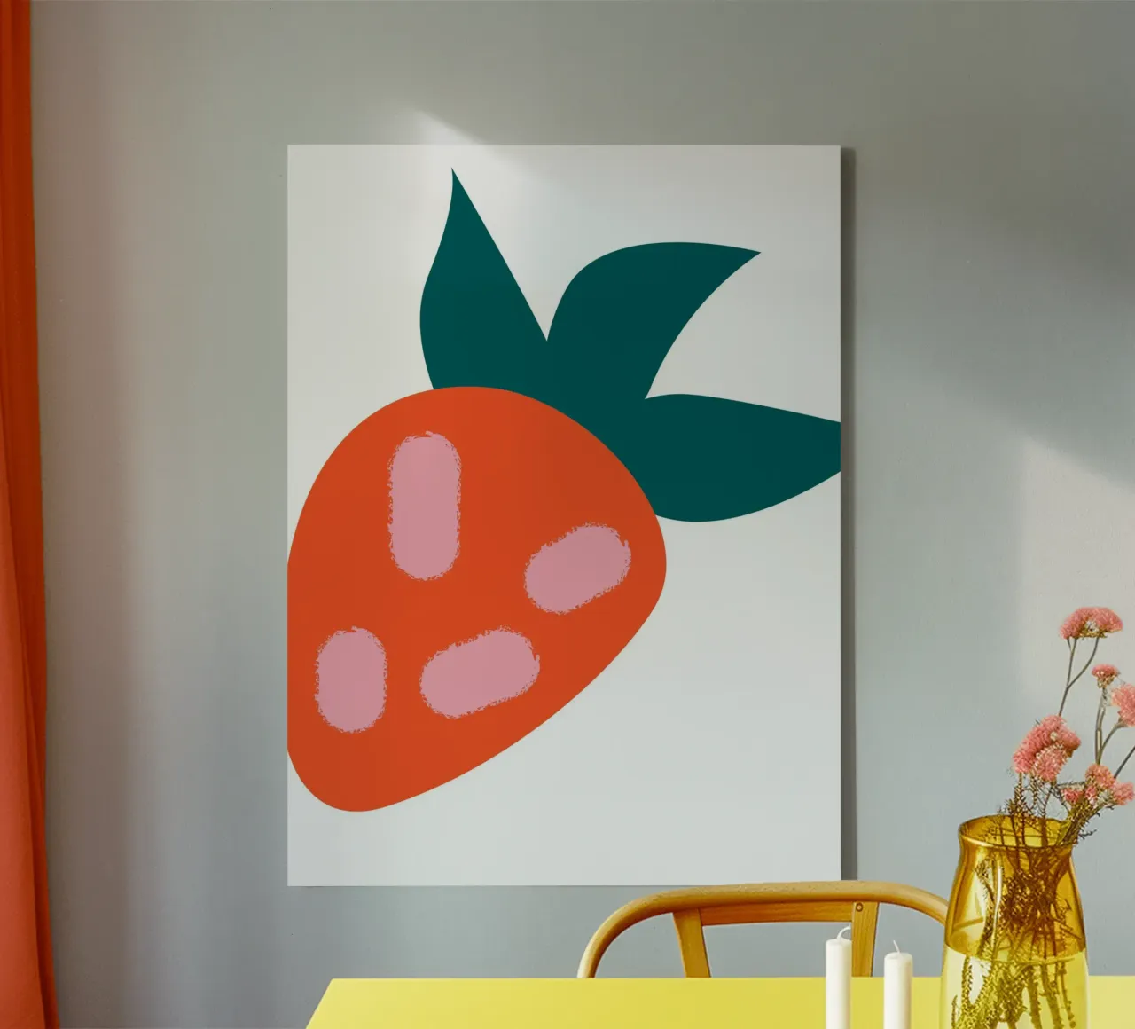 Strawberry tela con Cornice a cassetta da LisaArtes