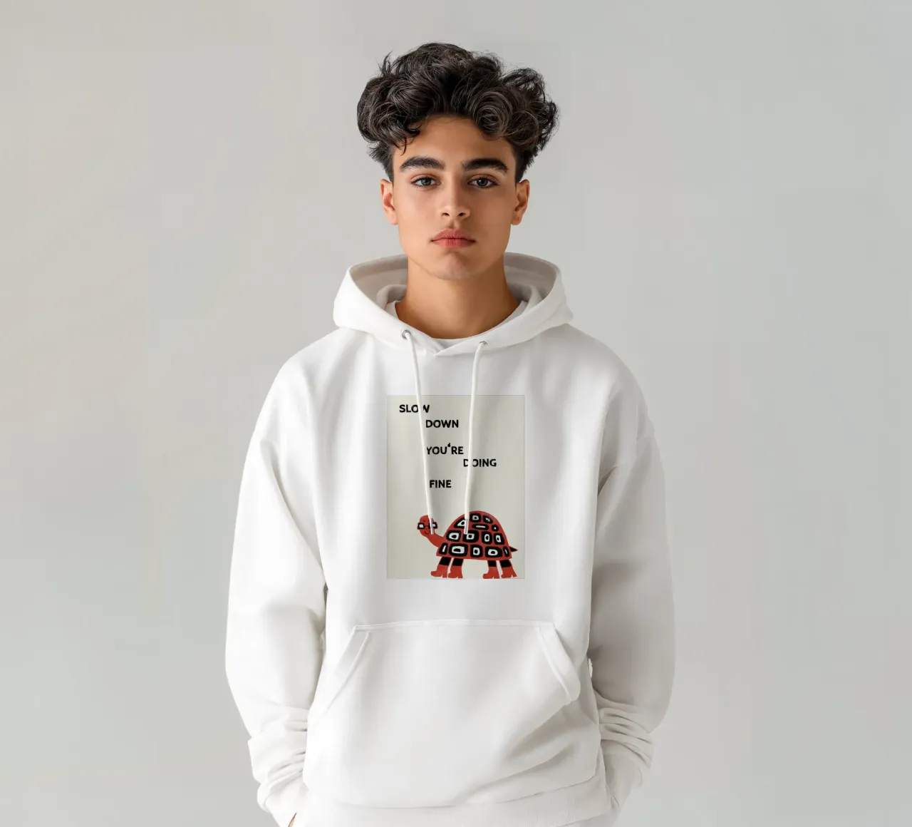 slow down turtle felpa con cappuccio da thesoulhugclub
