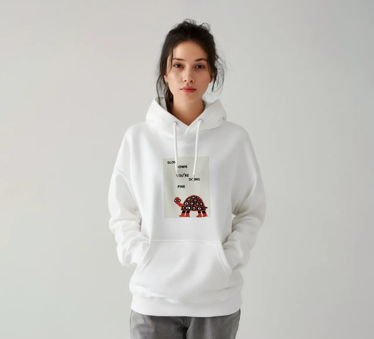 slow down turtle felpa con cappuccio da thesoulhugclub