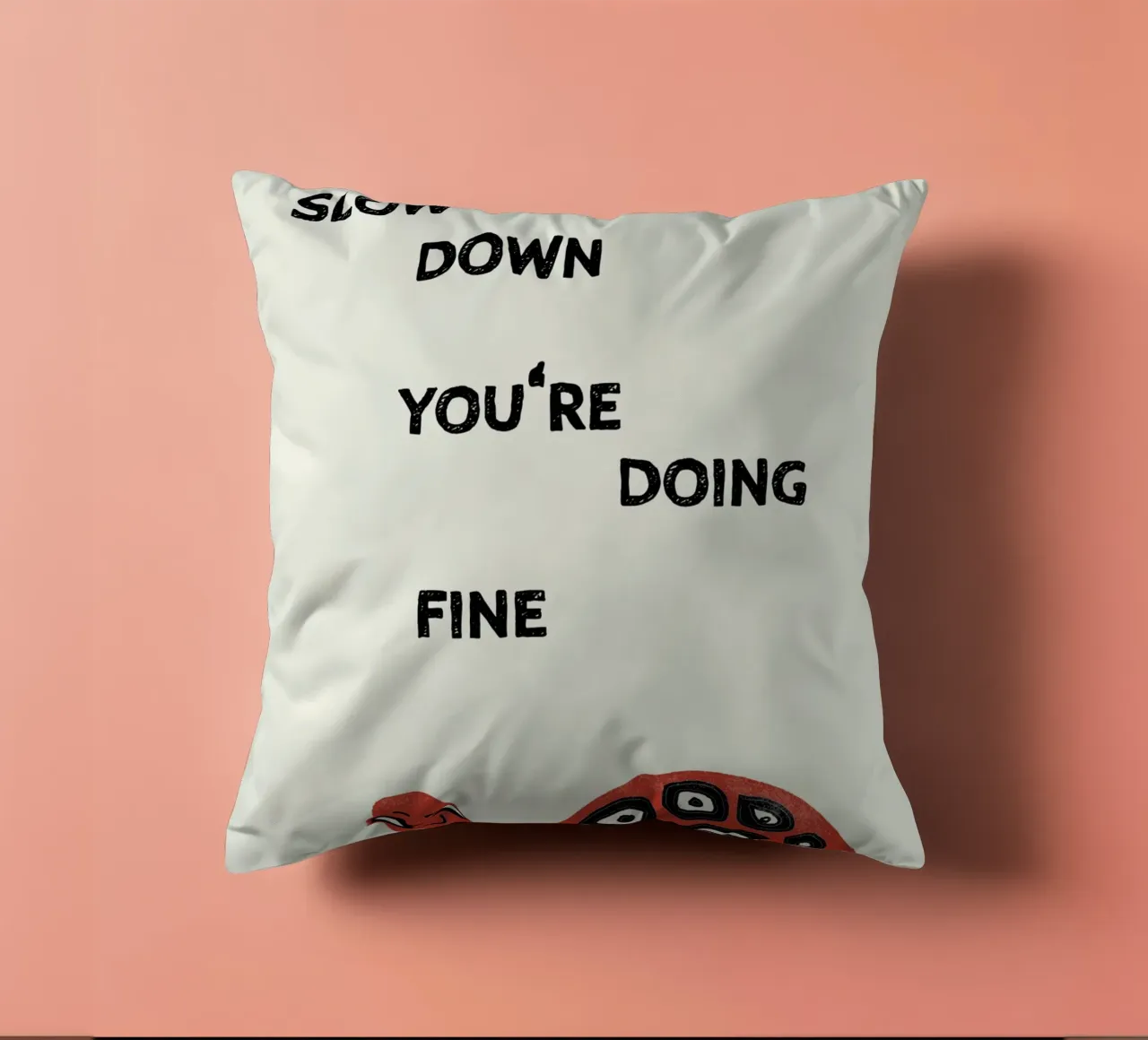 slow down turtle cuscino da thesoulhugclub