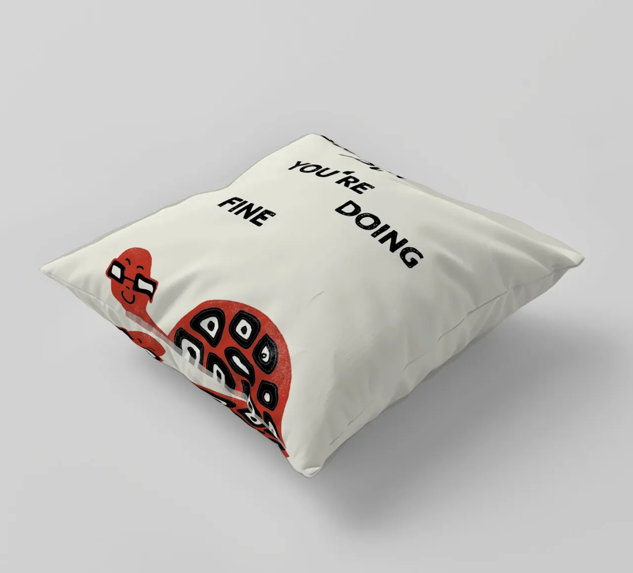 slow down turtle cuscino da thesoulhugclub