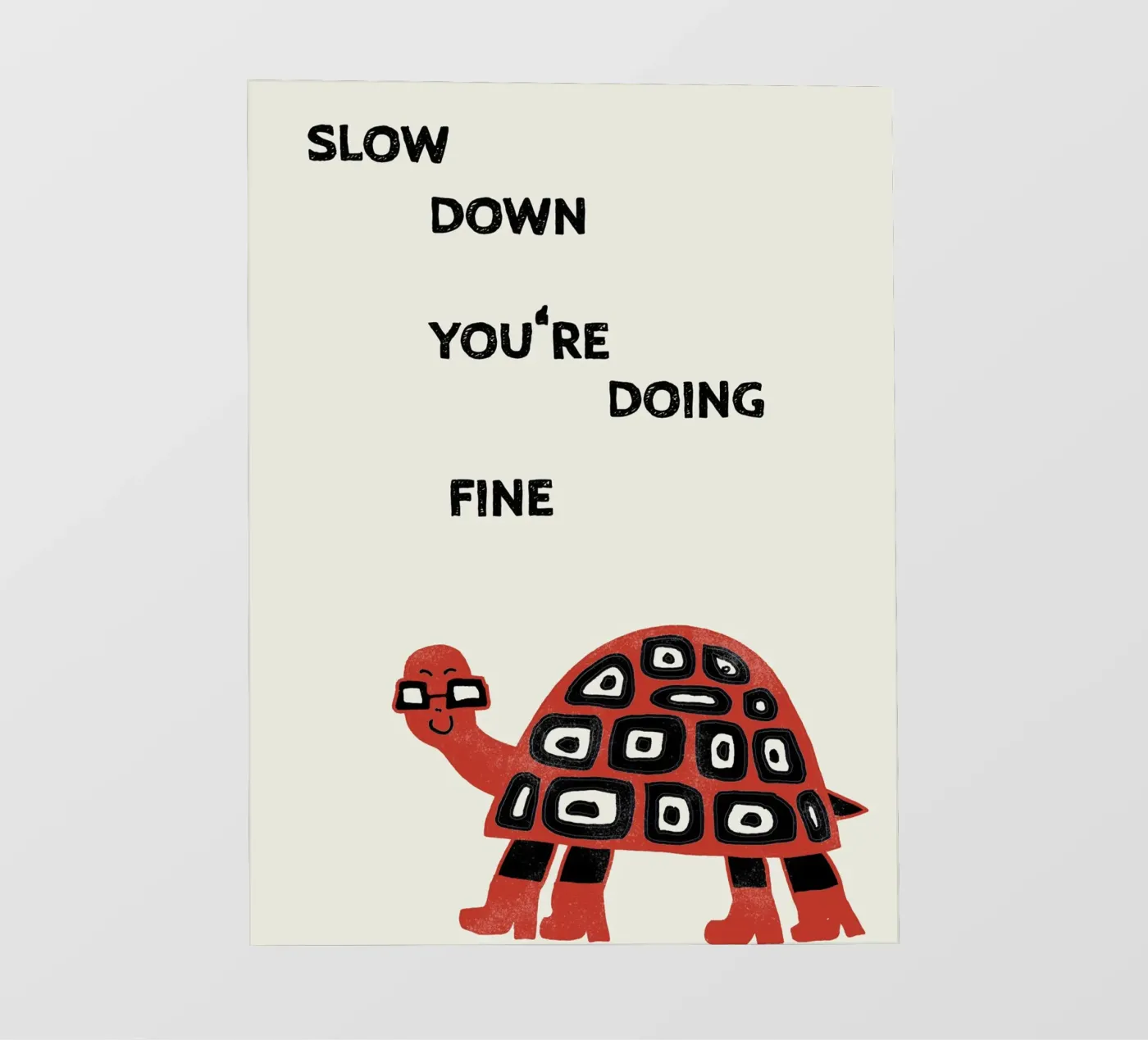 slow down turtle backlit folie van thesoulhugclub