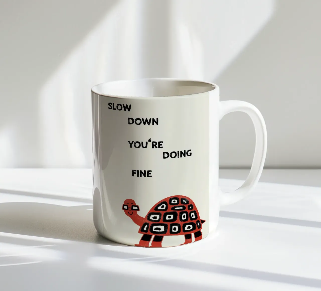 slow down turtle tazza in ceramica da thesoulhugclub