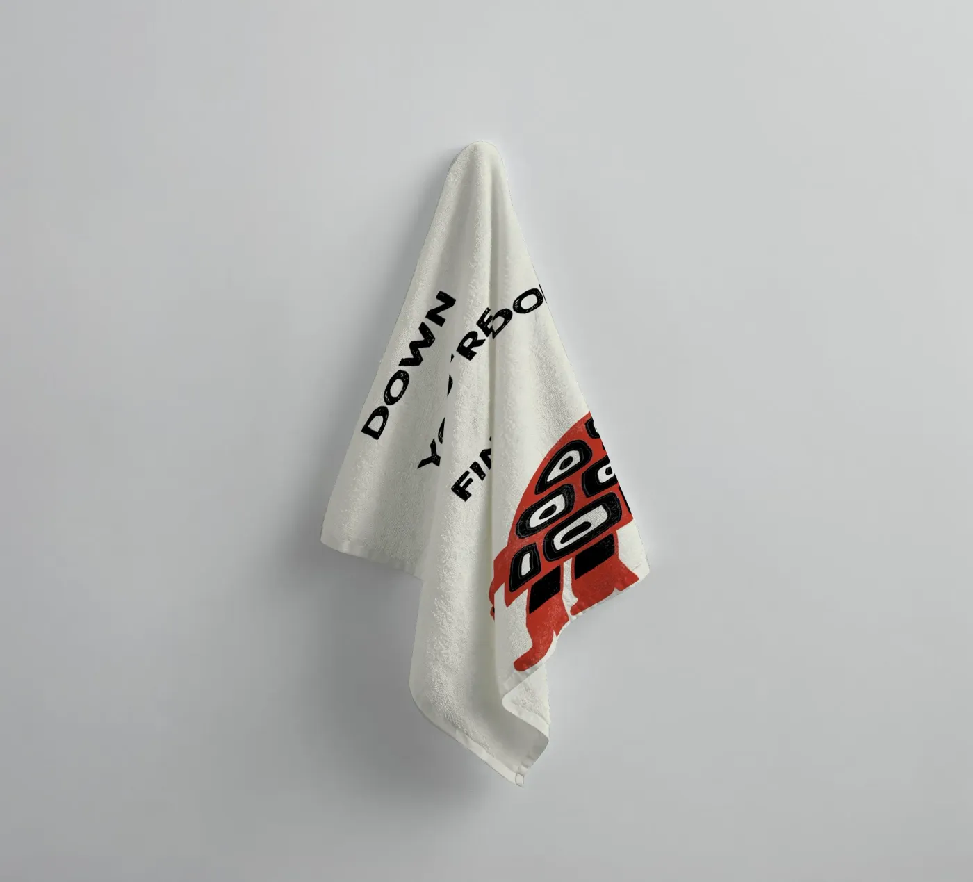 slow down turtle badhanddoek van thesoulhugclub