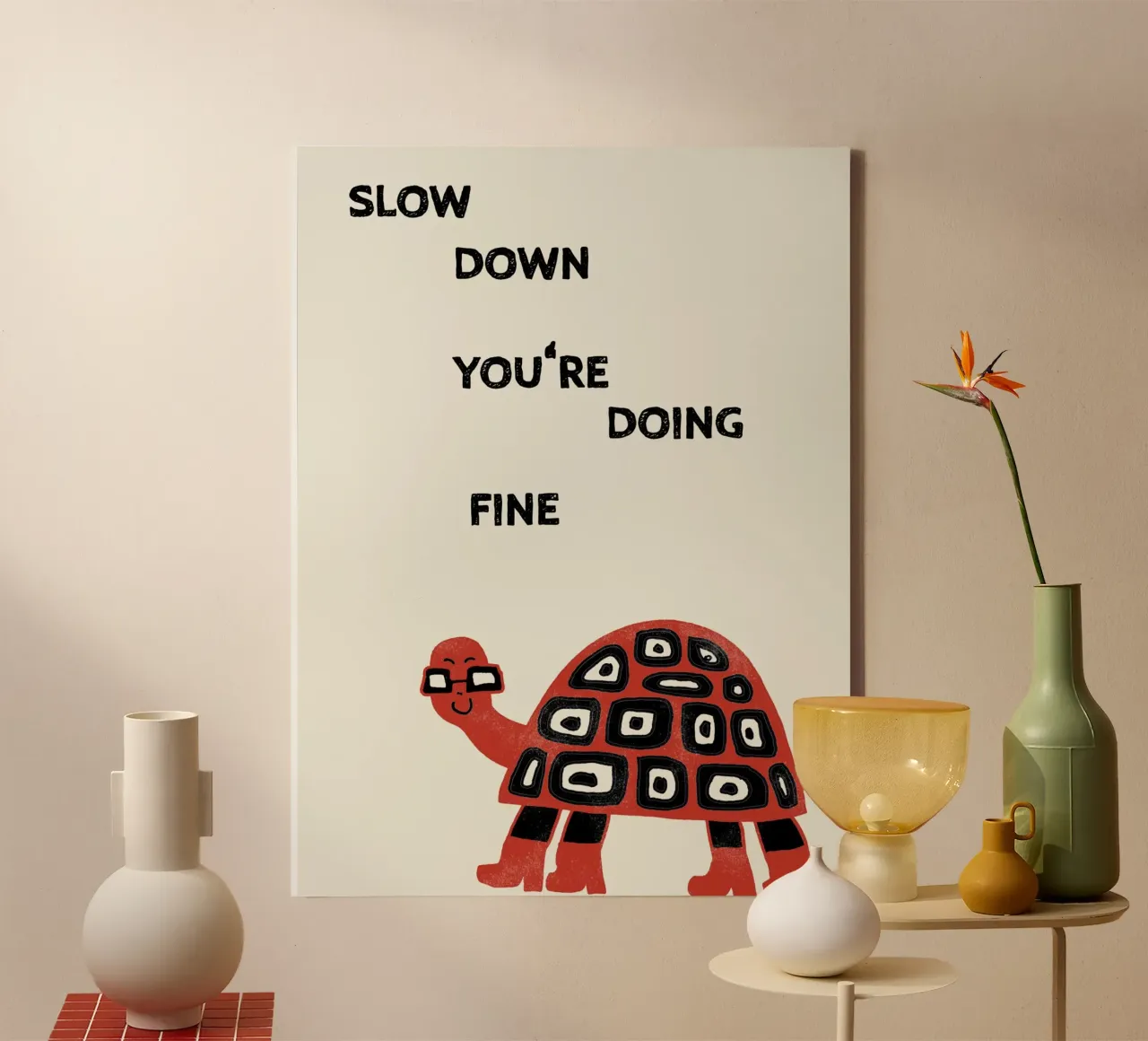 slow down turtle canvas van thesoulhugclub