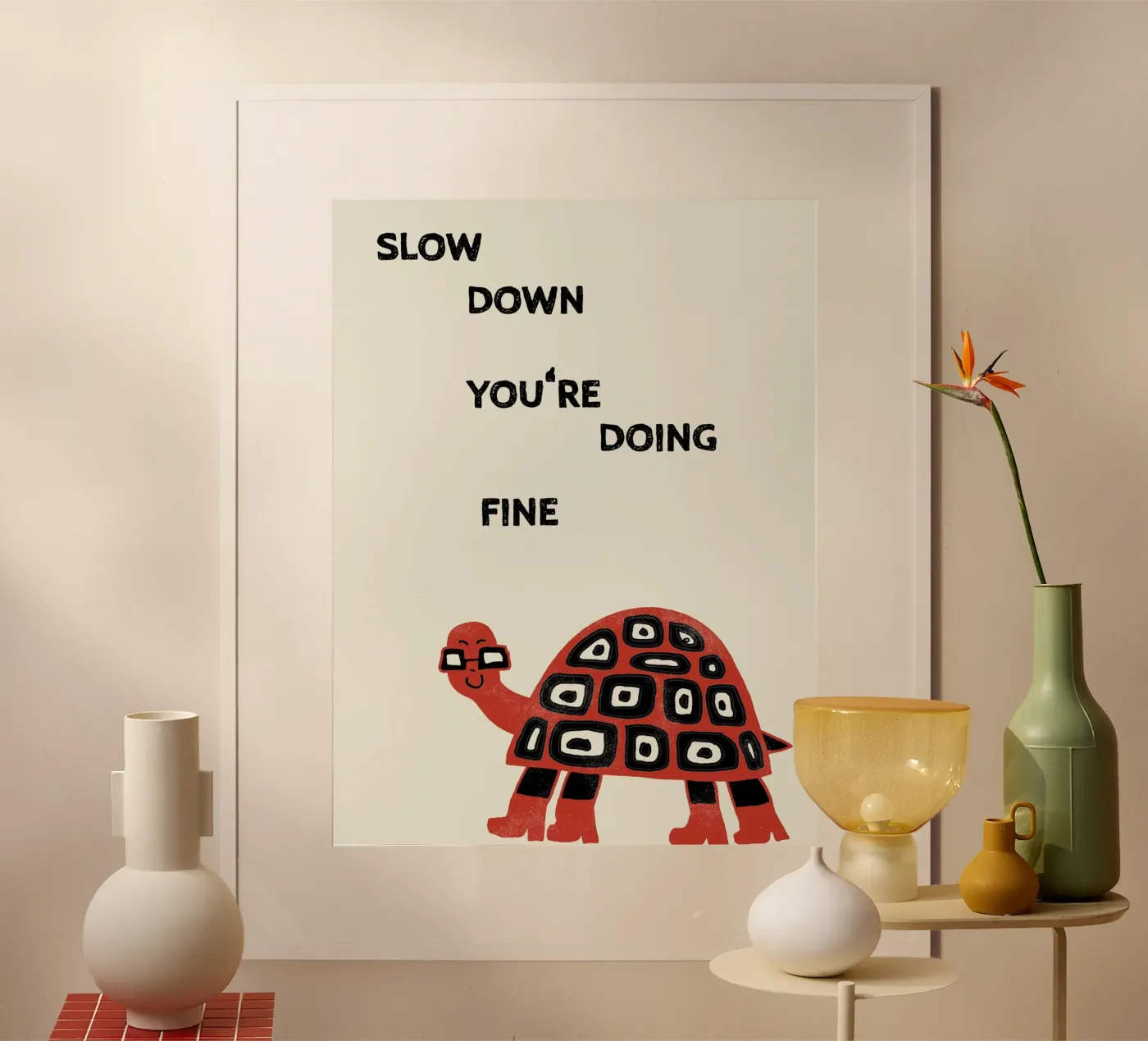 slow down turtle poster de thesoulhugclub