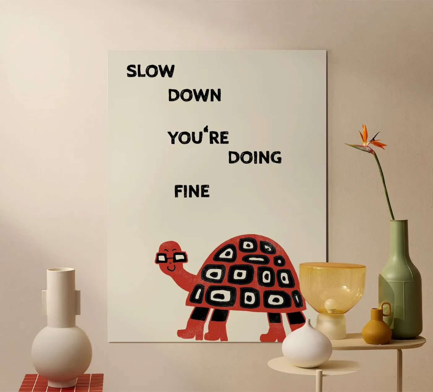 slow down turtle poster de thesoulhugclub