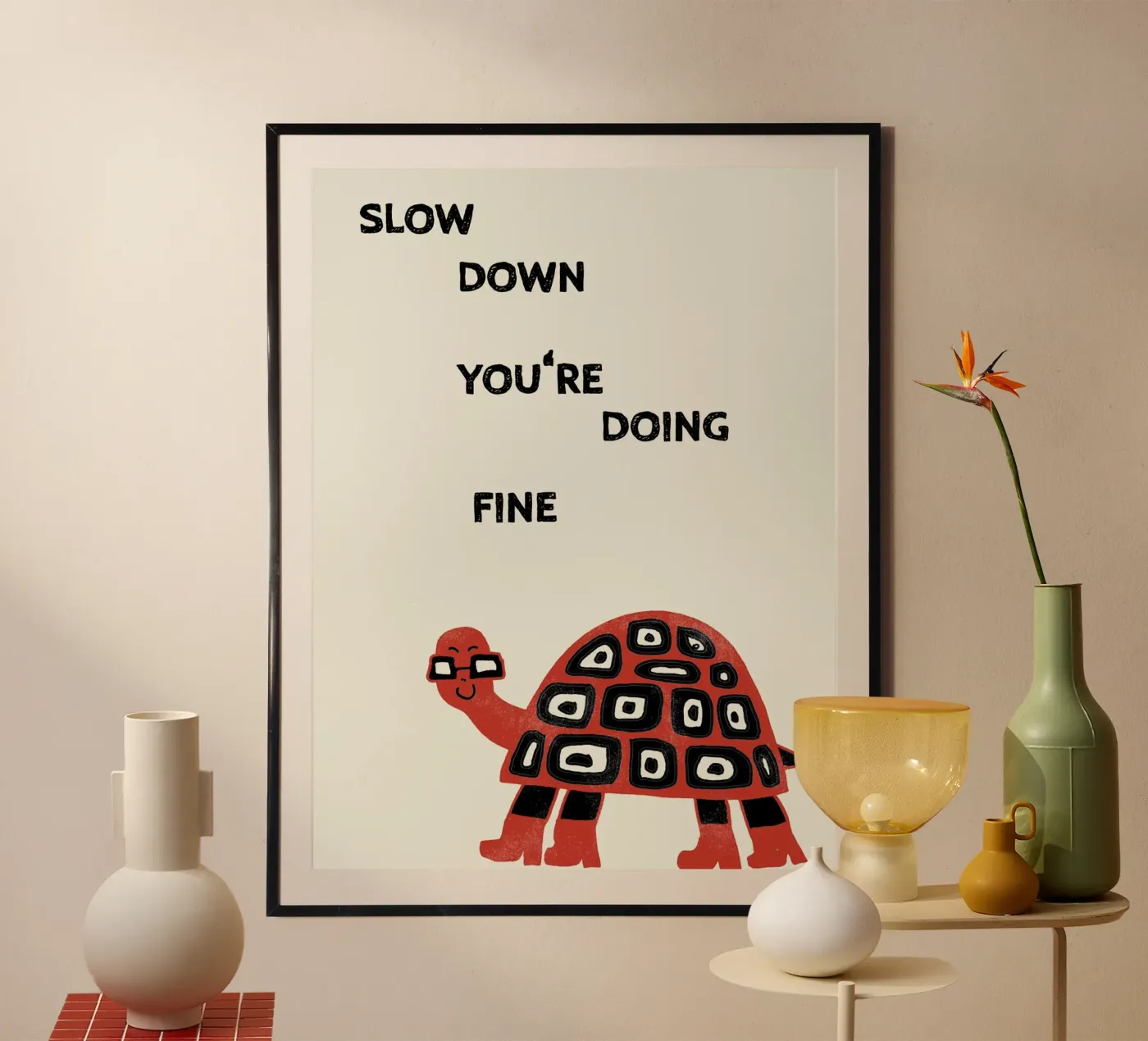 slow down turtle poster de thesoulhugclub