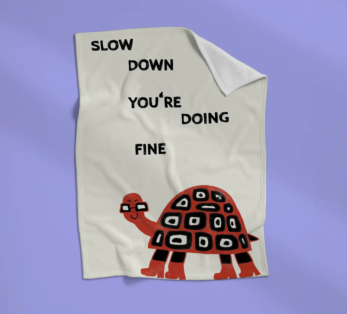 slow down turtle Fleecedecke von thesoulhugclub
