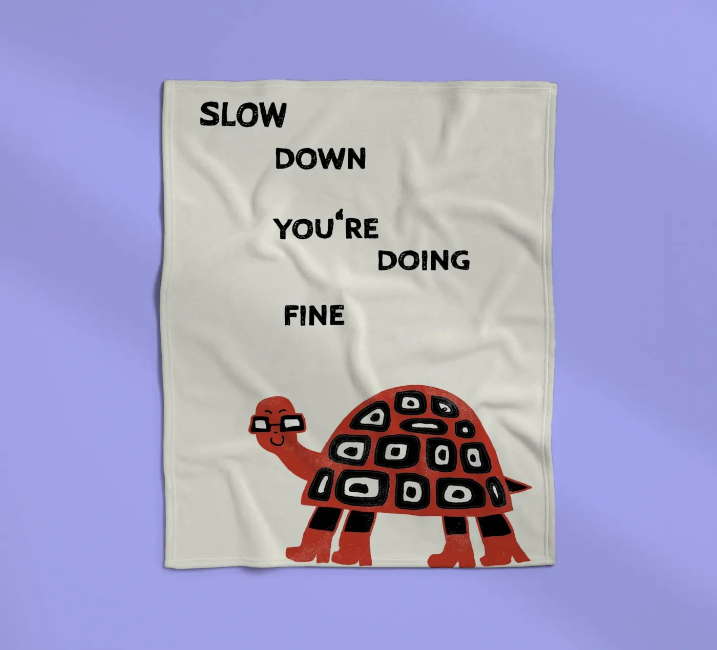 slow down turtle Fleecedecke von thesoulhugclub
