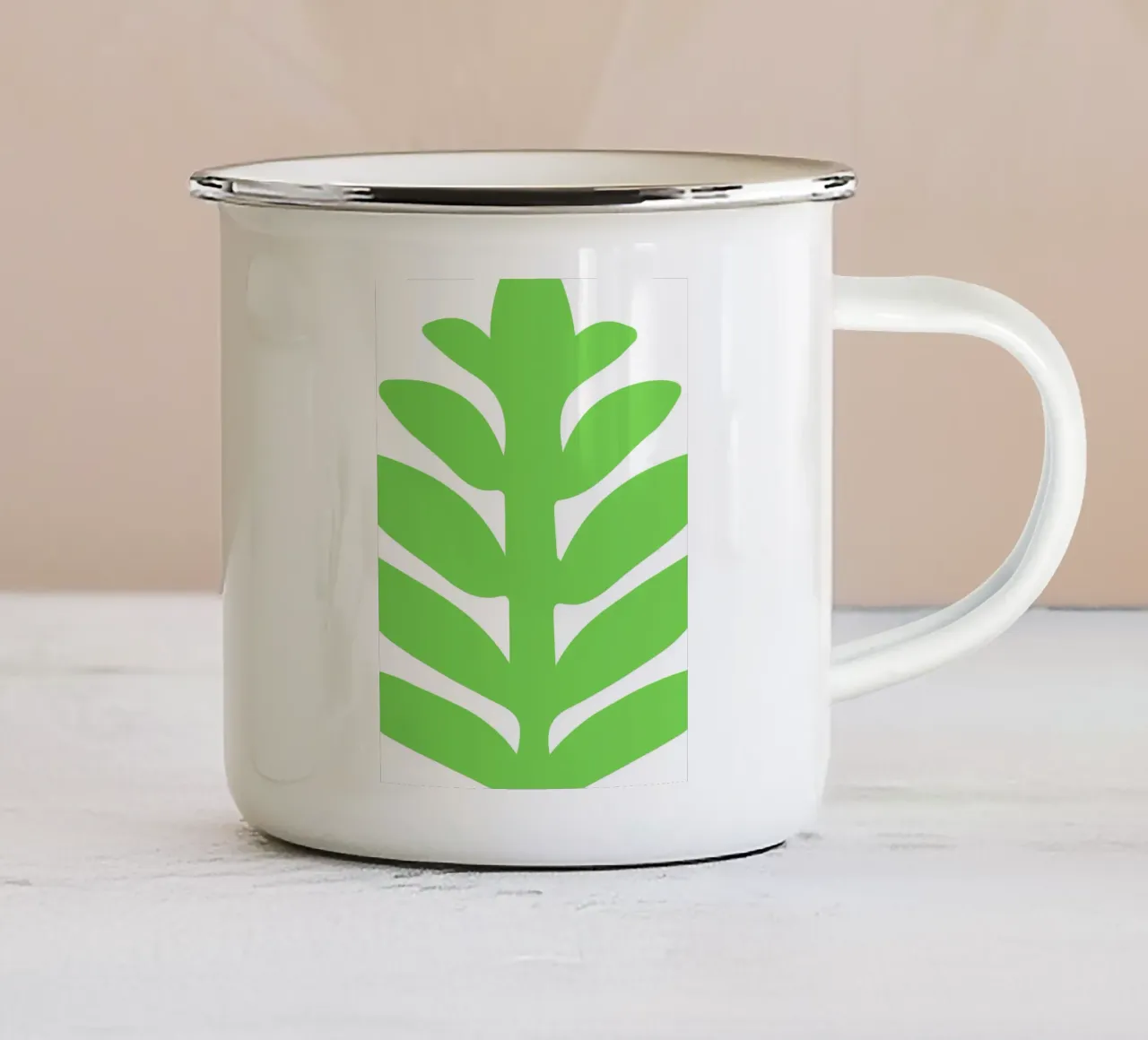 Leafy plant tazza in smalto da LisaArtes
