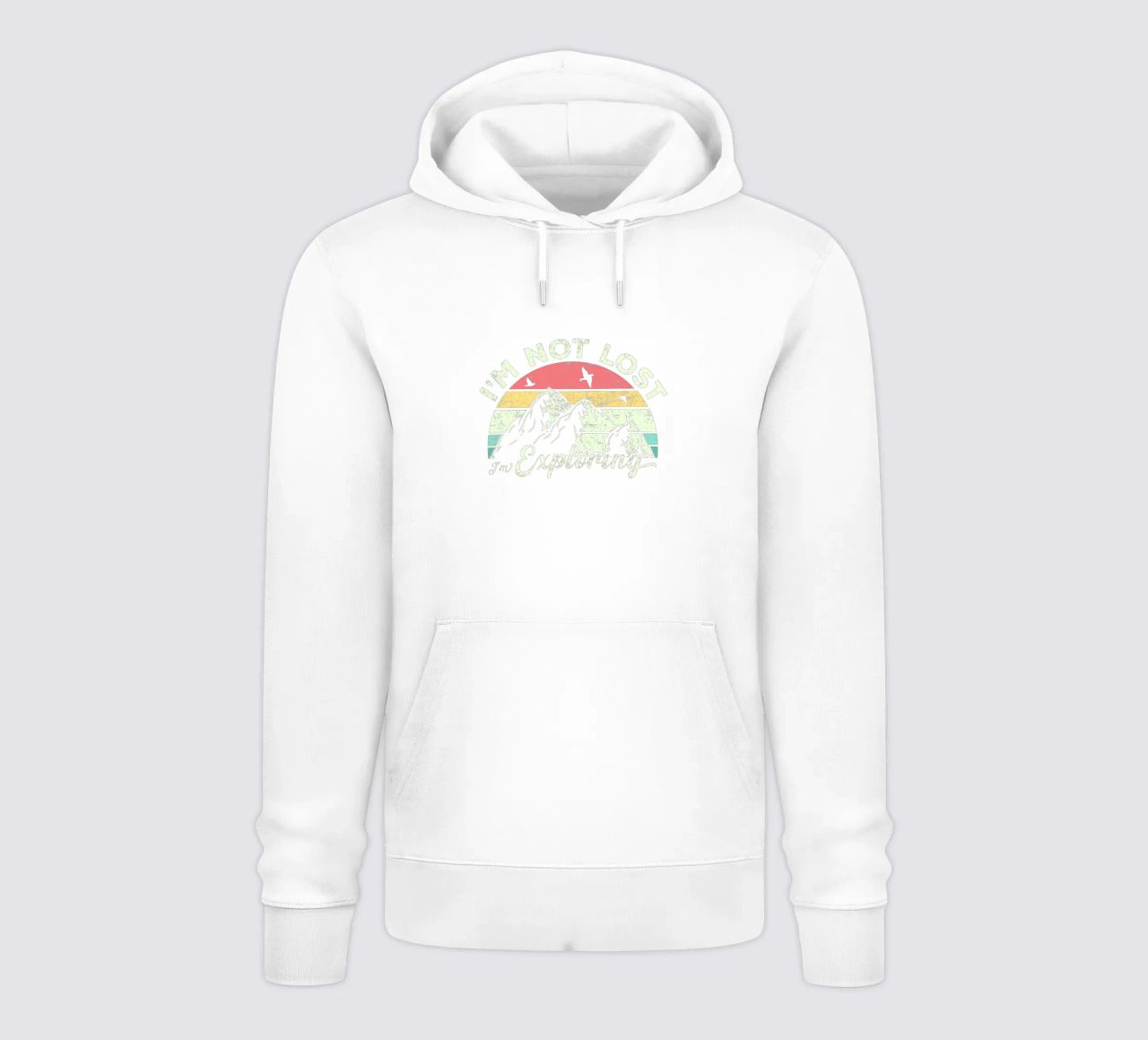 I'm not lost, I'm exploring. felpa con cappuccio da edsonramosart