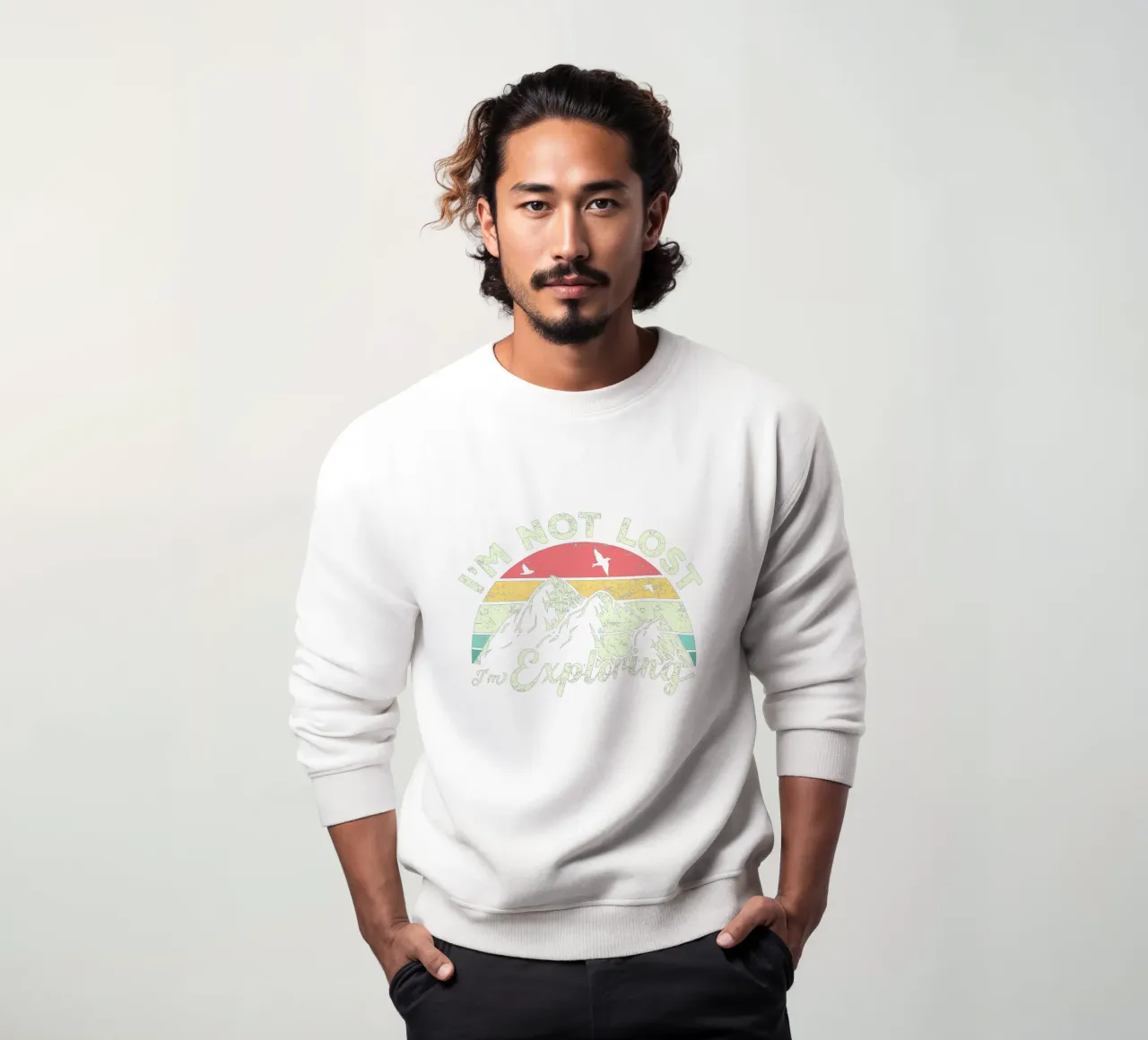 I'm not lost, I'm exploring. sweatshirt by edsonramosart