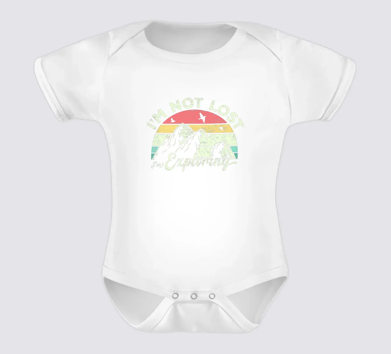 I'm not lost, I'm exploring. Kurzarm Babybody von edsonramosart
