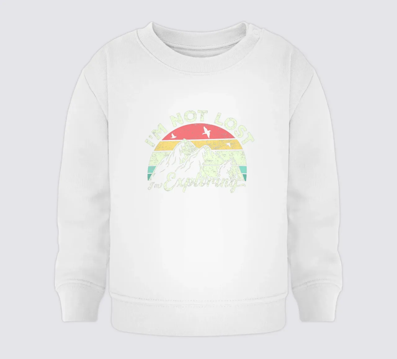 I'm not lost, I'm exploring. felpa neonato da edsonramosart