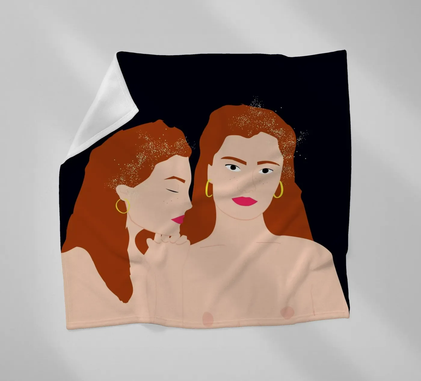Love Yourself fleece blanket by Céleste Wallaert