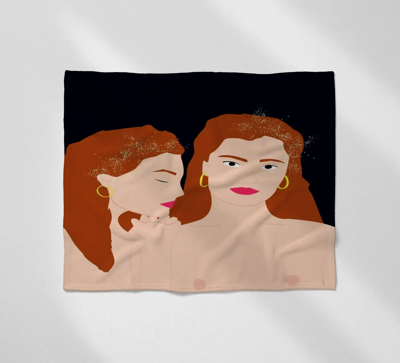 Love Yourself fleece blanket by Céleste Wallaert