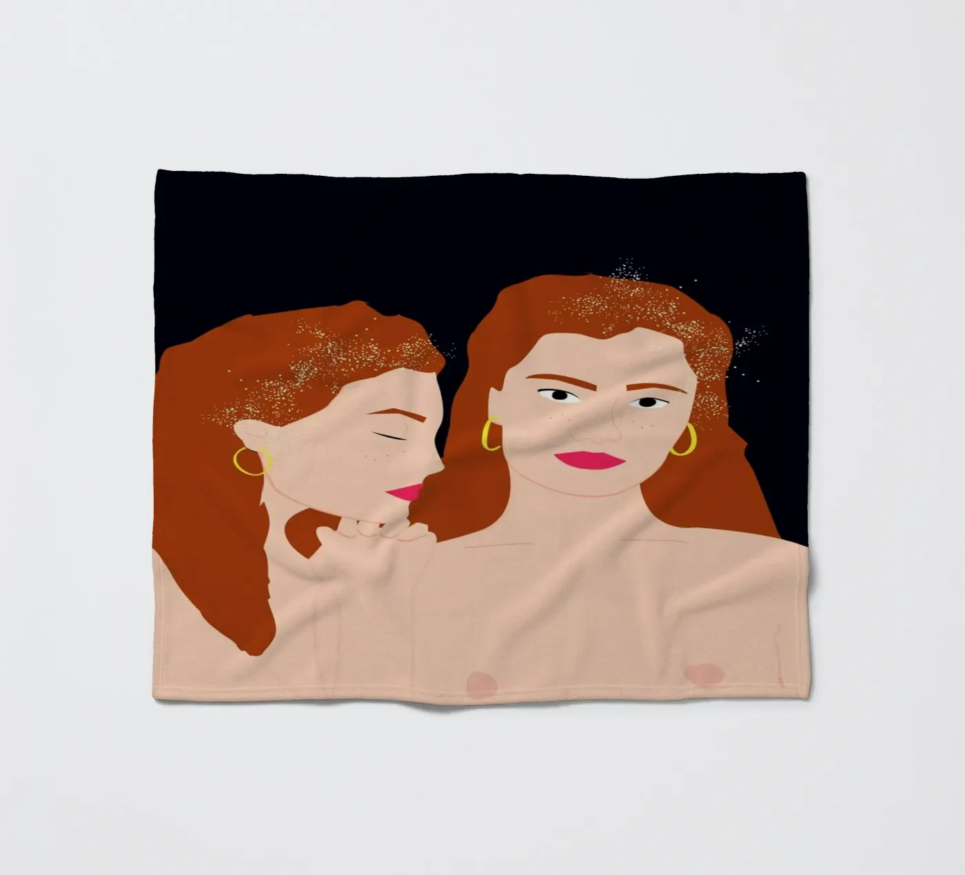 Love Yourself fleece blanket by Céleste Wallaert