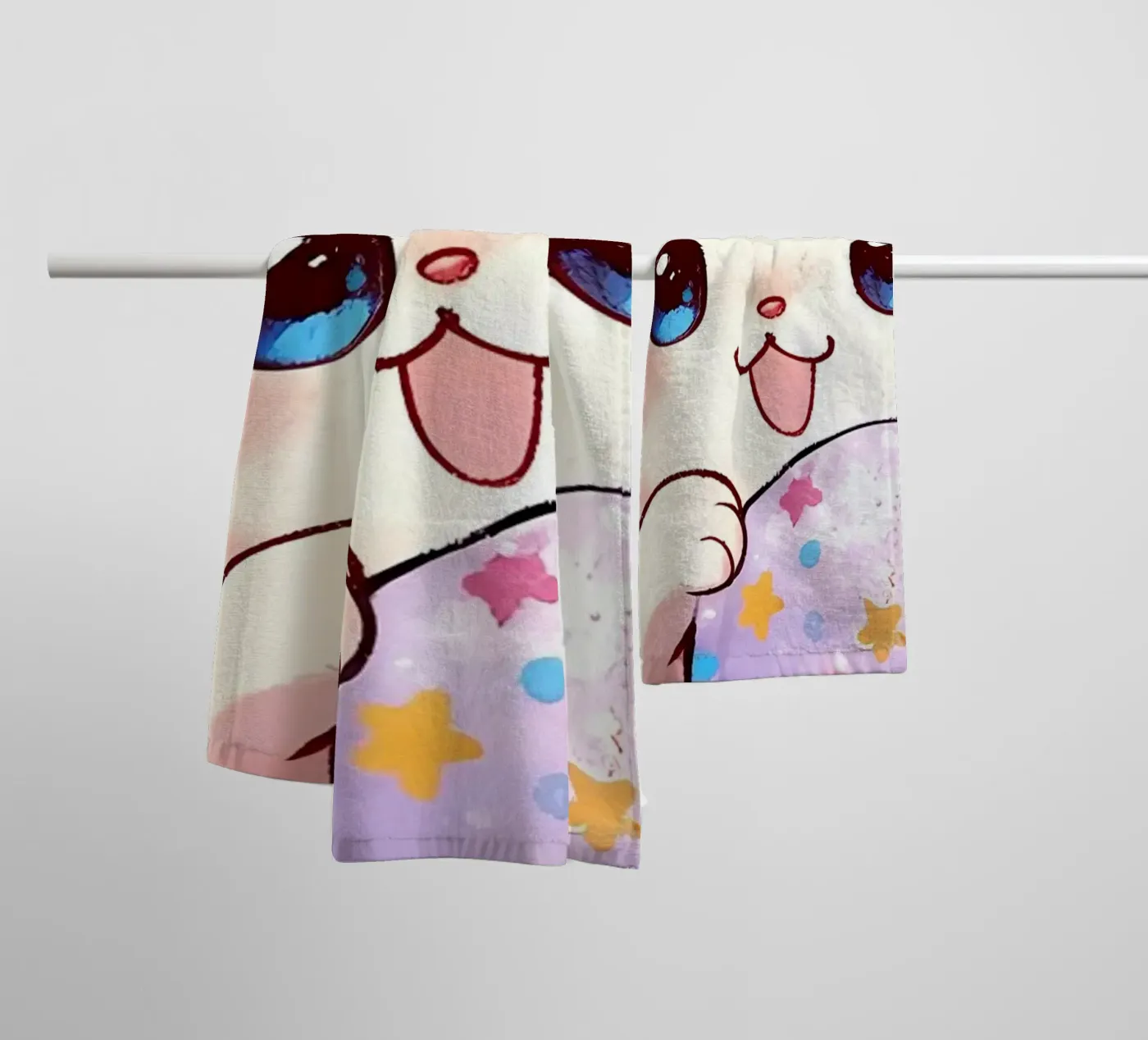 Easter Egg Cute Cat towel by LM2Kone