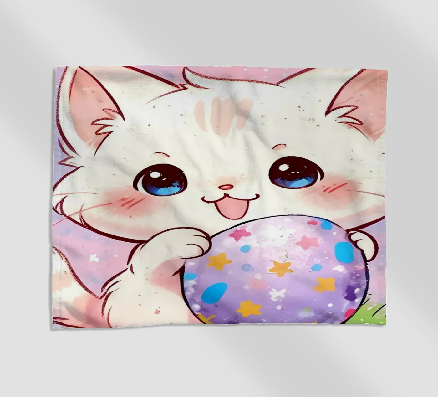 Uovo di Pasqua gatto carino telo mare da LM2Kone