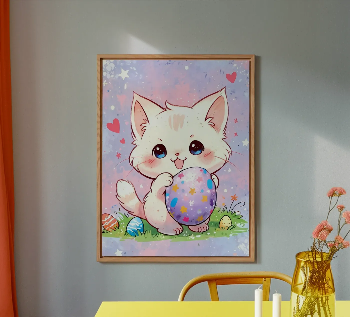 Easter Egg Cute Cat forex plate by LM2Kone
