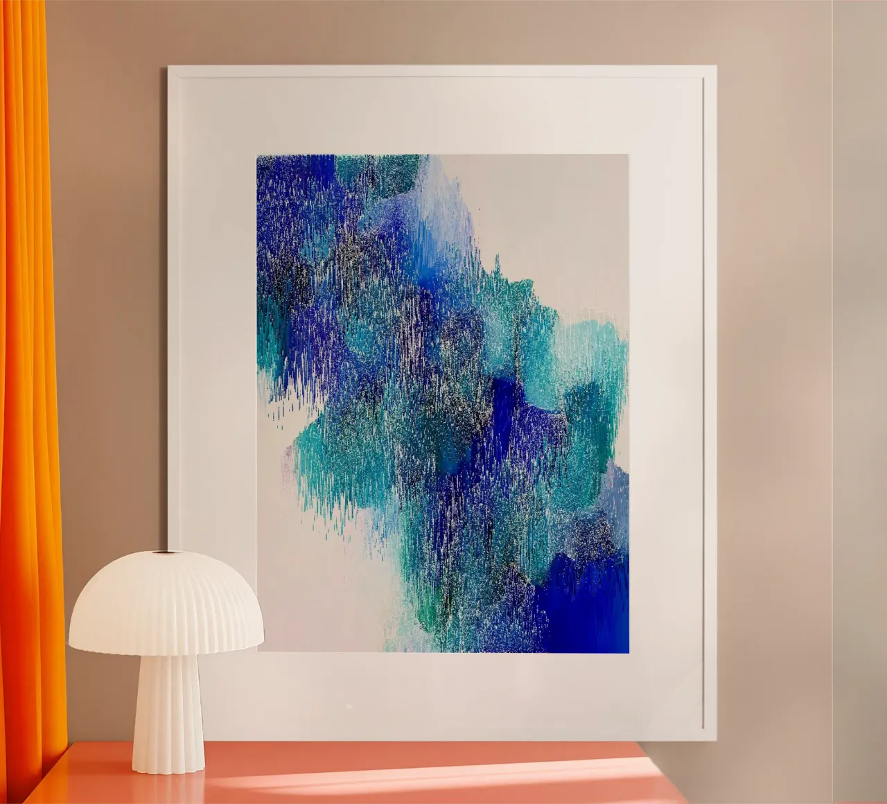 Abstracte pixelkunst poster van Katja Stehle Design