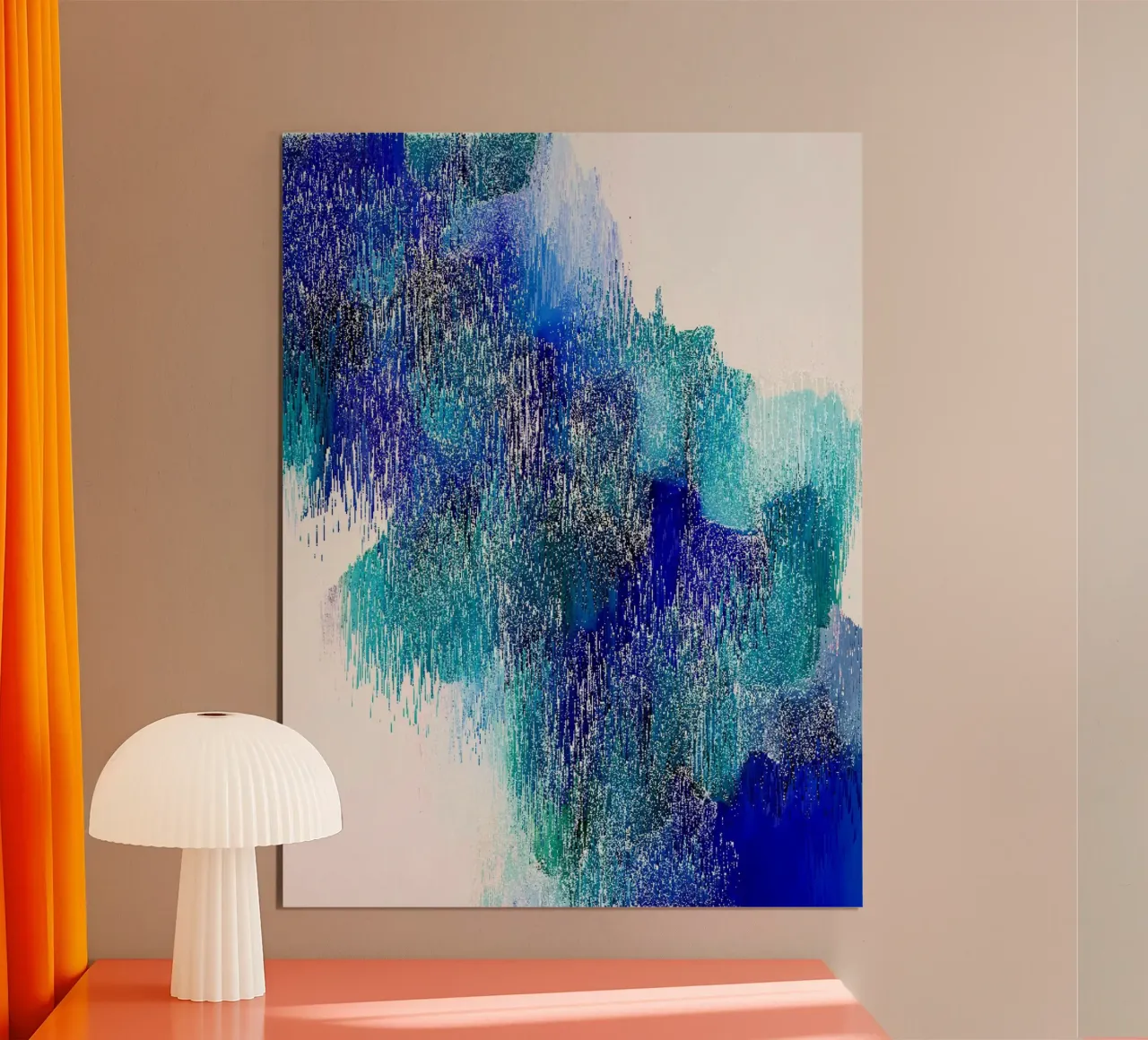 Abstracte pixelkunst poster van Katja Stehle Design