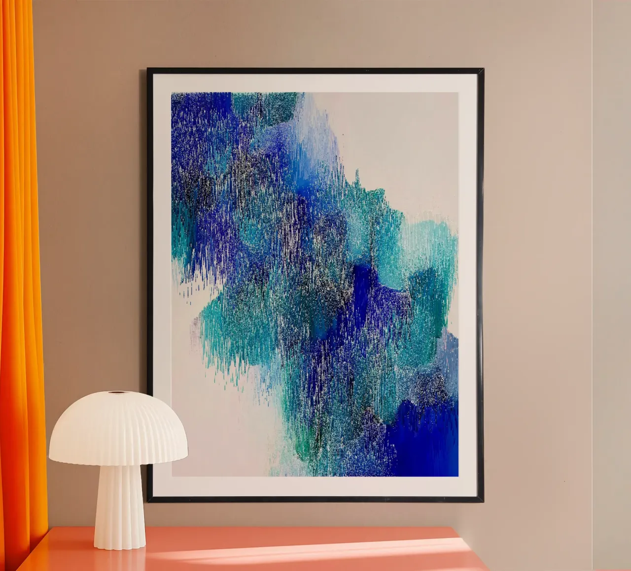 Abstracte pixelkunst poster van Katja Stehle Design