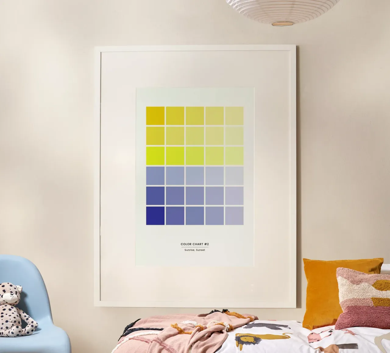Sunrise, Sunset poster con telaio in plastica da daylight design studio