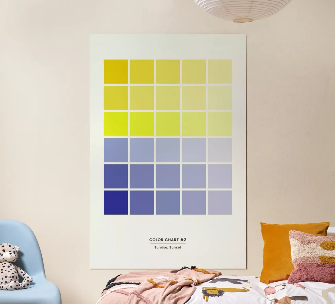 Sunrise, Sunset poster con telaio in plastica da daylight design studio
