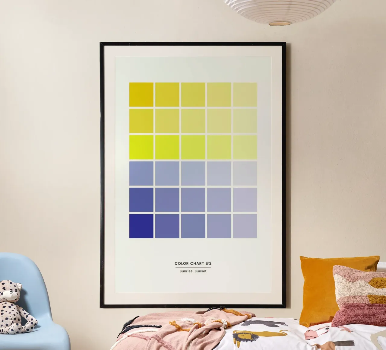Sunrise, Sunset poster con telaio in plastica da daylight design studio