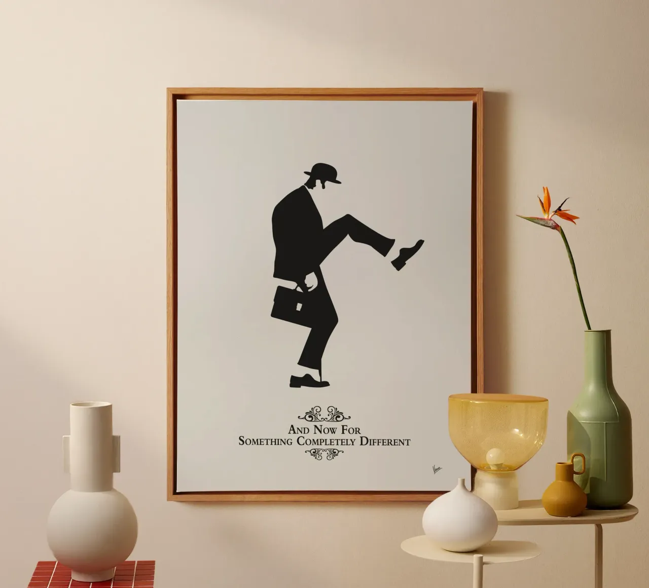 N04 The Ministry of Silly Walks tela con Cornice a cassetta da Silly Art