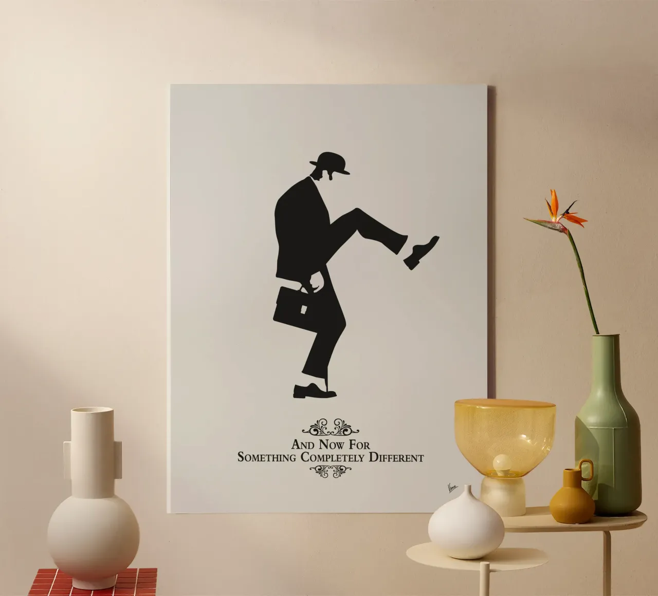 N04 The Ministry of Silly Walks tela con Cornice a cassetta da Silly Art