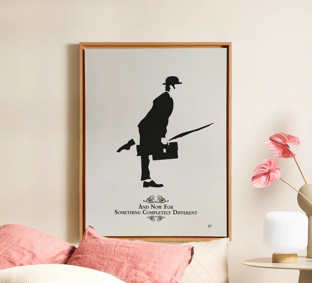 N02 The Ministry of Silly Walks tela con Cornice a cassetta da Silly Art