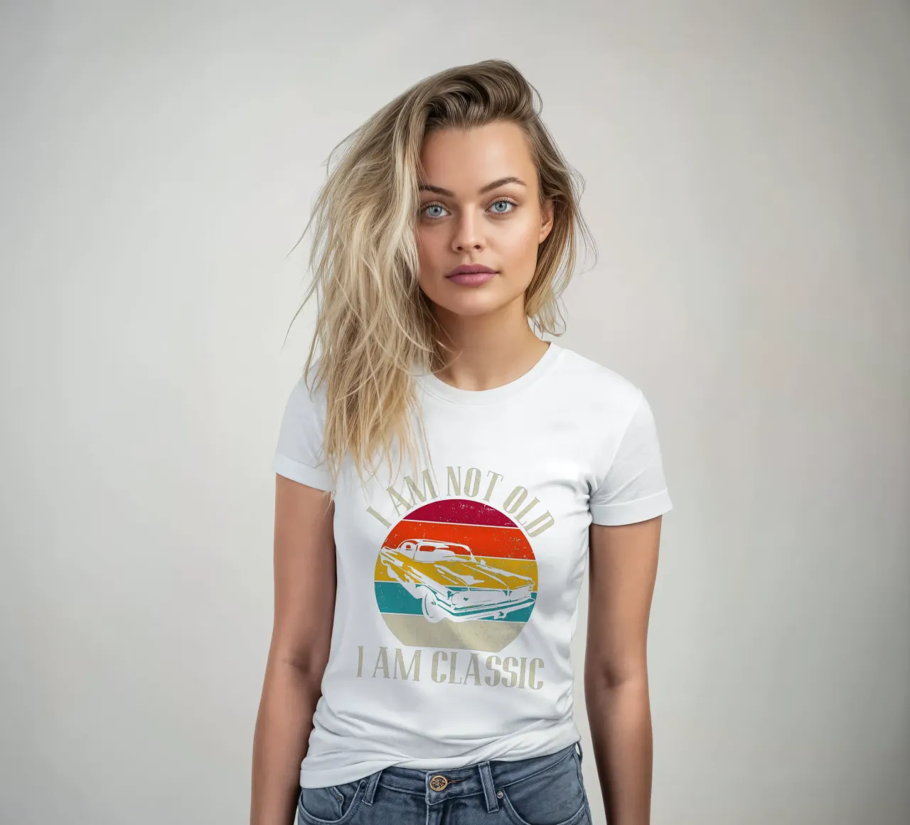 I am not old, I am classic women's fitted t-shirt by edsonramosart