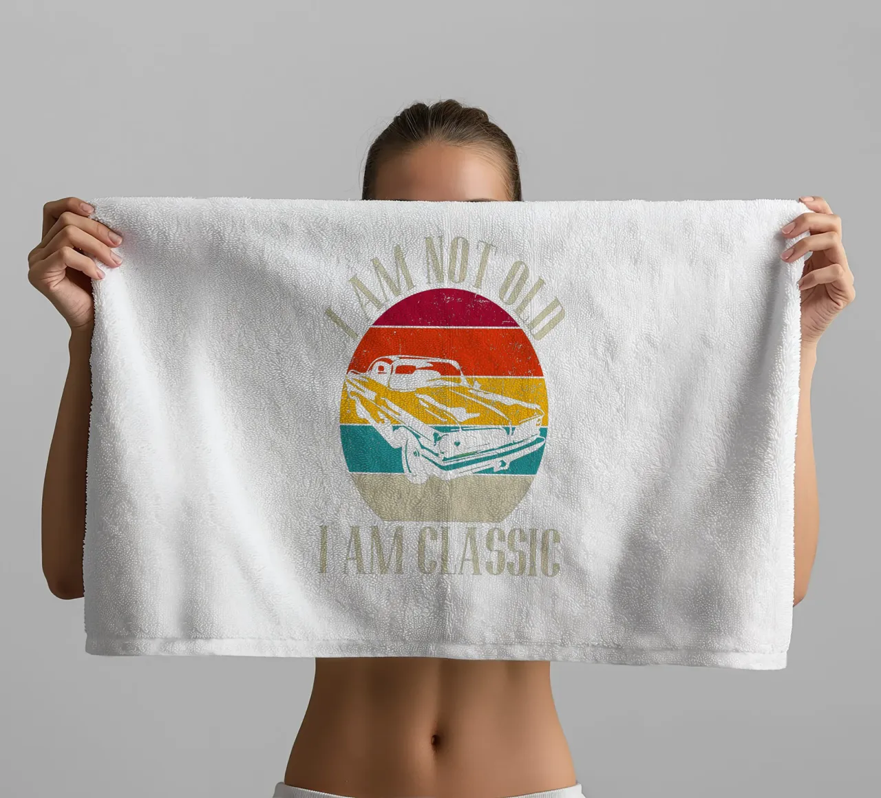I am not old, I am classic asciugamano da bagno da edsonramosart