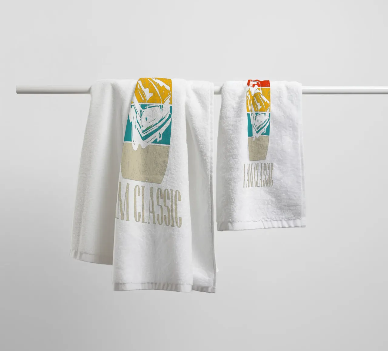 I am not old, I am classic asciugamano da bagno da edsonramosart