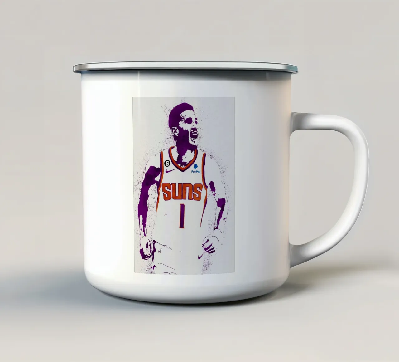 Devin Booker Phoenix Suns enamel mug by tenten