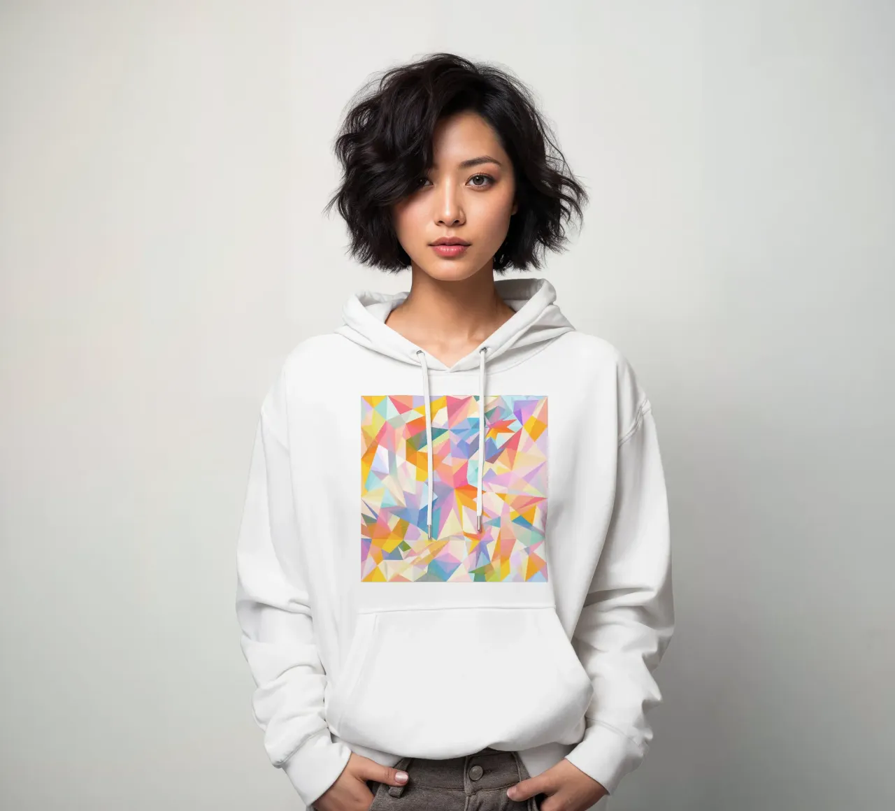 Sogno colorato - Forme astratte e colorate felpa con cappuccio da Abstract 888