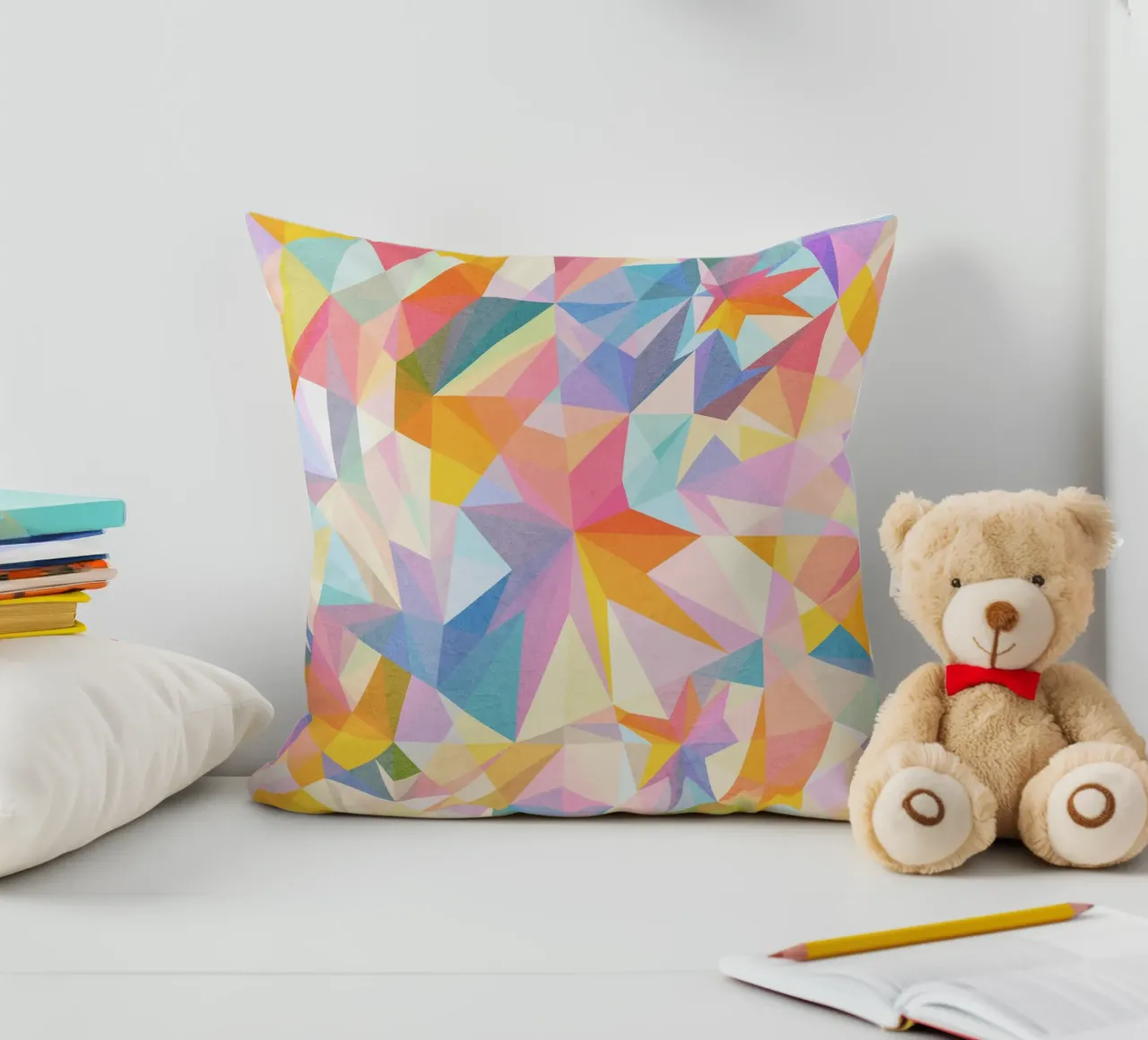 Sogno colorato - Forme astratte e colorate cuscino da lovely lines