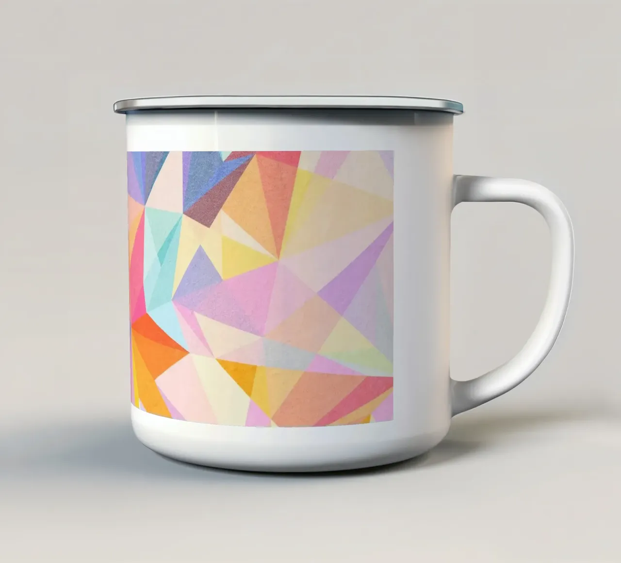 Sogno colorato - Forme astratte e colorate tazza in smalto da lovely lines