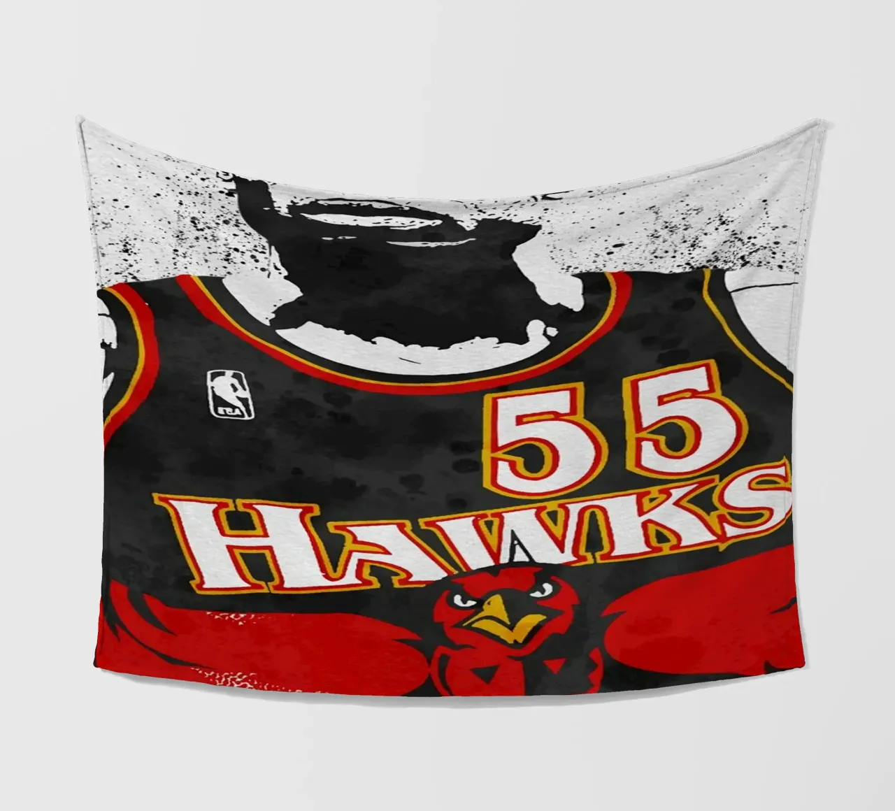 Dikembe Mutombo  Atlanta Hawks fleece blanket by tenten