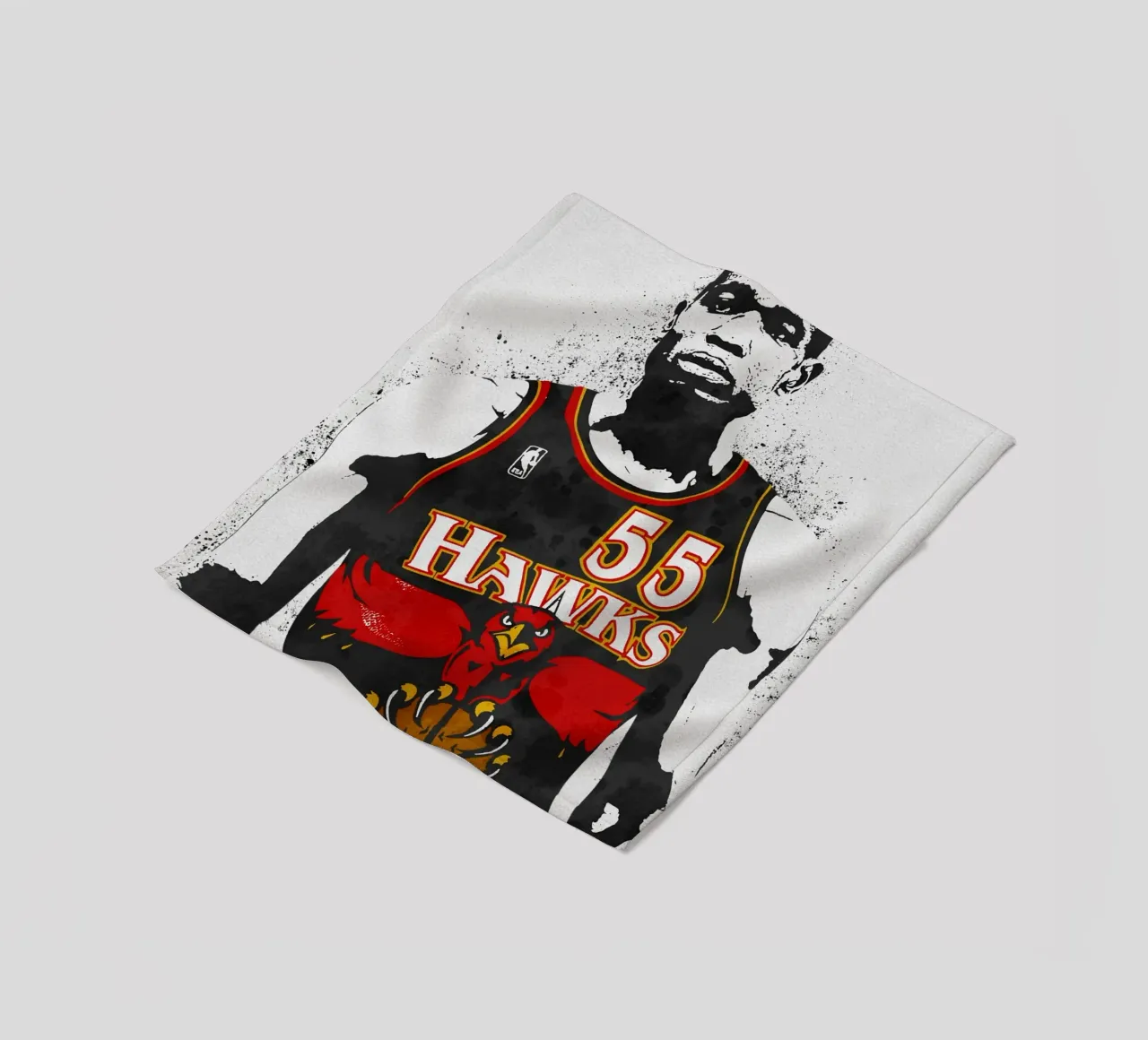 Dikembe Mutombo  Atlanta Hawks fleece blanket by tenten