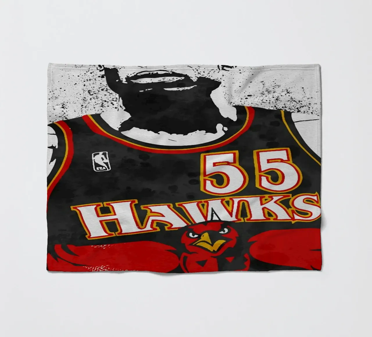 Dikembe Mutombo  Atlanta Hawks fleece blanket by tenten