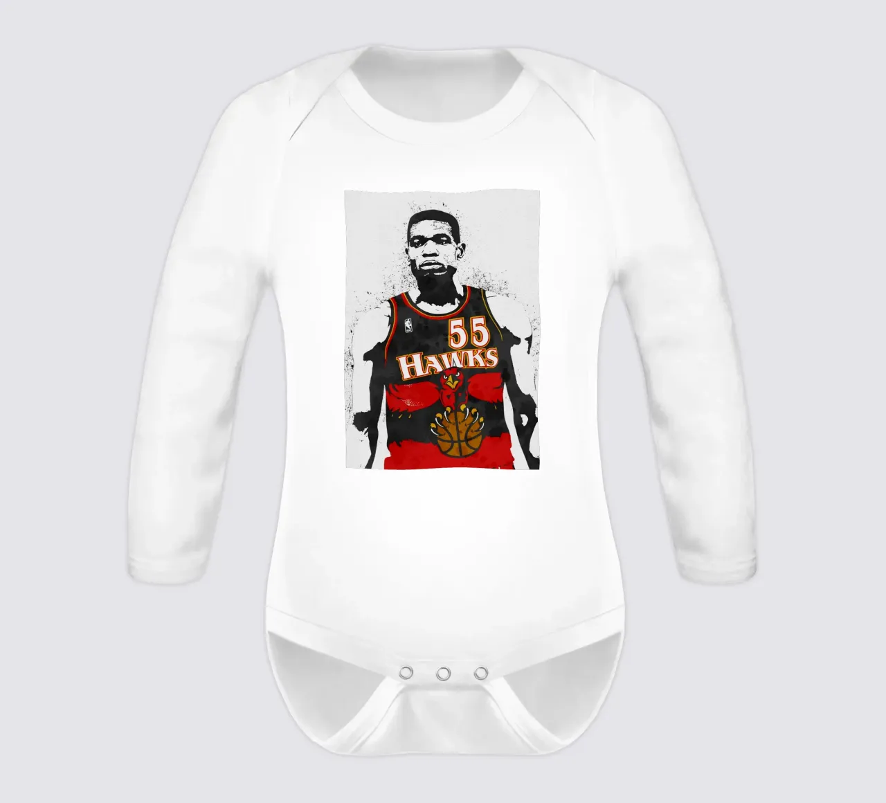 Dikembe Mutombo  Atlanta Hawks long-sleeve baby romper by tenten