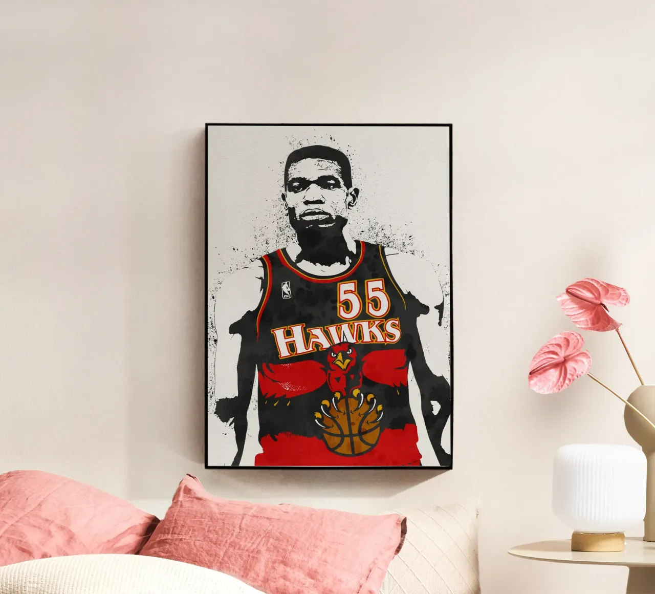 Dikembe Mutombo  Atlanta Hawks plexiglass da tenten
