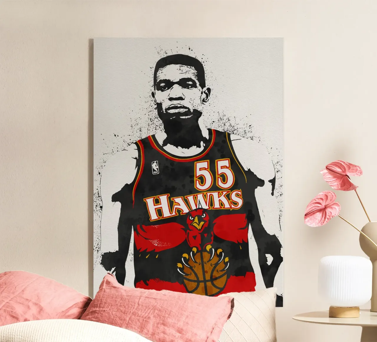 Dikembe Mutombo  Atlanta Hawks plexiglass da tenten